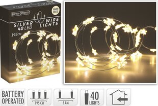 Jouluvaloketju 40 LED-valoa, 1,95 m hinta ja tiedot | Jouluvalot | hobbyhall.fi