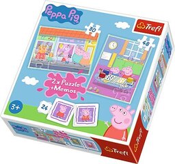 TREFL palapelisarja Peppa Pig (Pipsa Possu) 30kpl + 48kpl + 24 muistio hinta ja tiedot | Palapelit | hobbyhall.fi