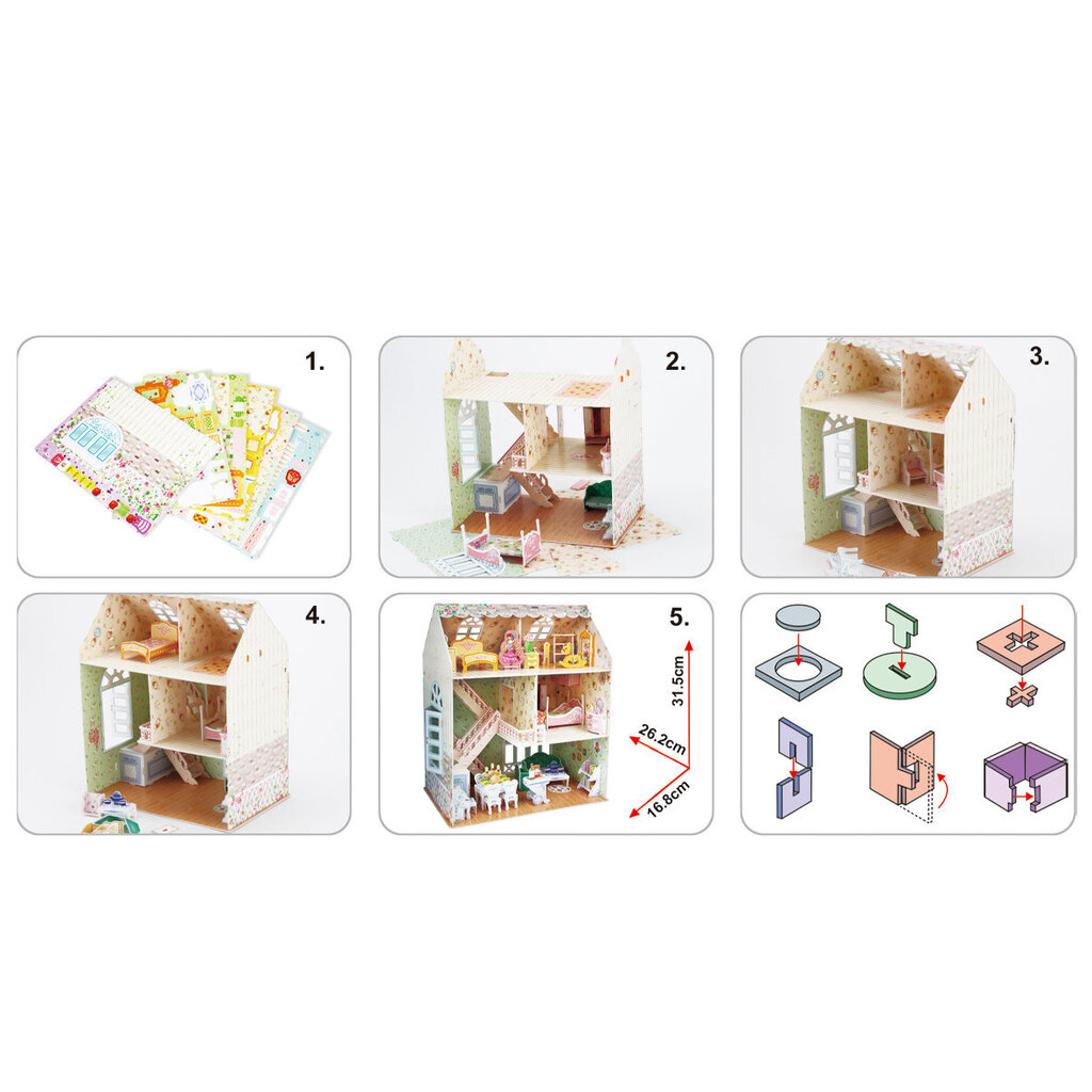 3D palapeli CubicFun Dreamy Dollhouse, 168 v. hinta ja tiedot | Palapelit | hobbyhall.fi