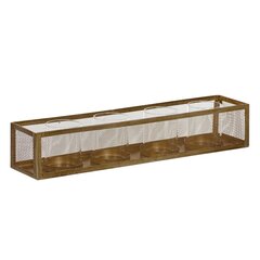 Kynttilänjalka 56 x 12 x 10 cm Kristalli Kullattu Metalli hinta ja tiedot | Kynttilät ja kynttilänjalat | hobbyhall.fi