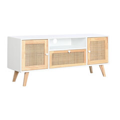 TV-kalusteet DKD Home Decor 120 x 30 x 50 cm Valkoinen Rottinki Paolownia wood hinta ja tiedot | TV-tasot | hobbyhall.fi