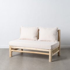 2-paikkainen sohva AKAR 131 x 80 x 77,5 cm tiikki hinta ja tiedot | Puutarhatuolit | hobbyhall.fi