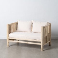 2-paikkainen sohva AKAR 131 x 80 x 77,5 cm Luonnollinen tiikki hinta ja tiedot | Puutarhatuolit | hobbyhall.fi