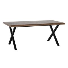 Ruokapöytä Musta Metalli Ruskea 180 x 90 x 75 cm DMF hinta ja tiedot | Ruokapöydät | hobbyhall.fi