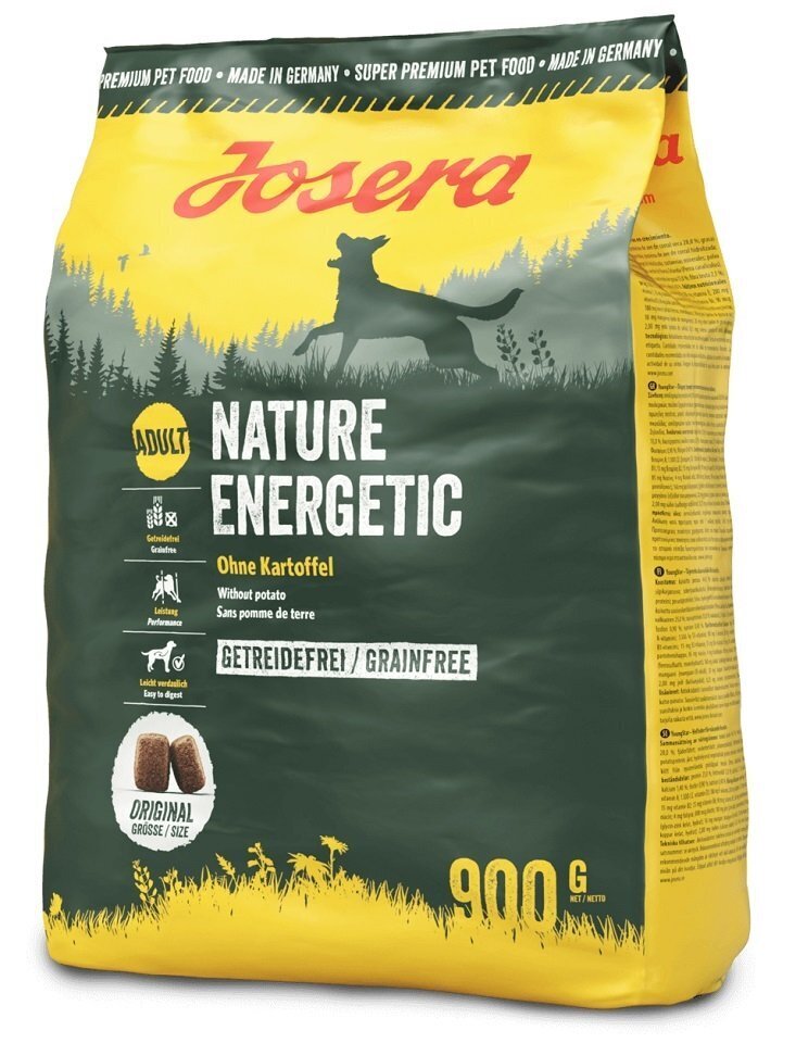 Josera Nature Energetic aktyviems šunims, 5x900 g hinta ja tiedot | Koiran kuivaruoka | hobbyhall.fi