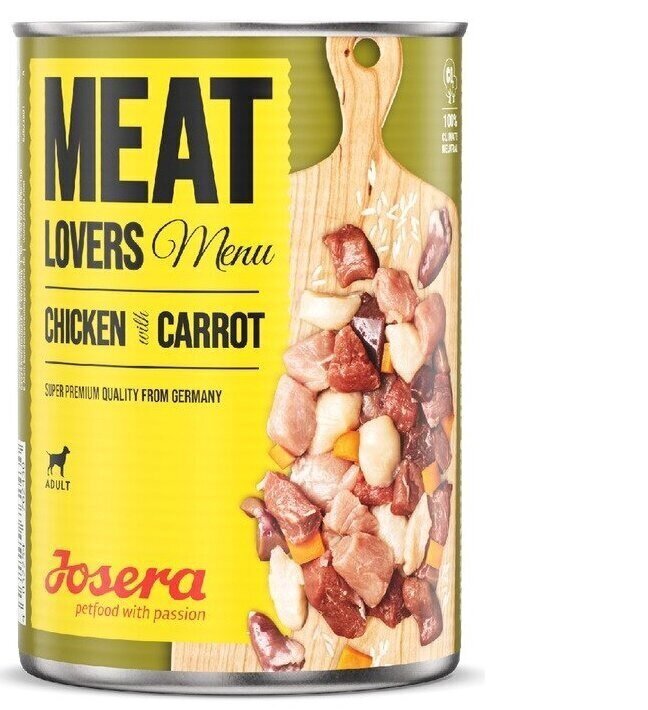 Josera Meatlovers Menu su vištiena ir morkomis, 6x800 g hinta ja tiedot | Koiran märkäruoka | hobbyhall.fi