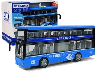 Big Bus lelu kaksikerroksinen bussi, sininen hinta ja tiedot | Poikien lelut | hobbyhall.fi