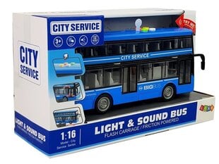 Big Bus lelu kaksikerroksinen bussi, sininen hinta ja tiedot | Poikien lelut | hobbyhall.fi