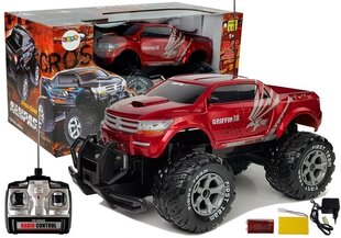 Monster Truck Rampage kaukosäädin, 1:12, punainen hinta ja tiedot | Poikien lelut | hobbyhall.fi