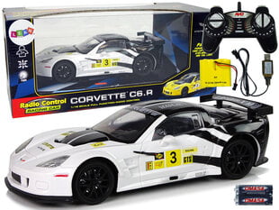 Corvette C6.R kauko-ohjattava urheiluauto, valkoinen hinta ja tiedot | Poikien lelut | hobbyhall.fi