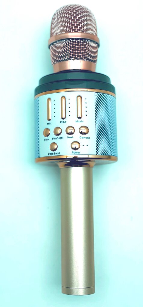 Langaton Bluetooth-karaokemikrofoni Oranssi K068 Valotehosteilla hinta ja tiedot | Mikrofonit | hobbyhall.fi