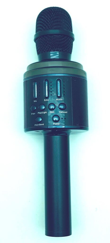 Langaton Bluetooth Karaoke mikrofoni Musta K068 Valotehosteilla hinta ja tiedot | Mikrofonit | hobbyhall.fi