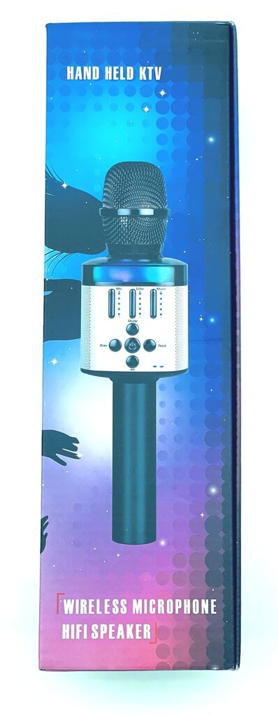 Langaton Bluetooth-karaokemikrofoni Gold Q136 Valotehosteilla hinta ja tiedot | Mikrofonit | hobbyhall.fi