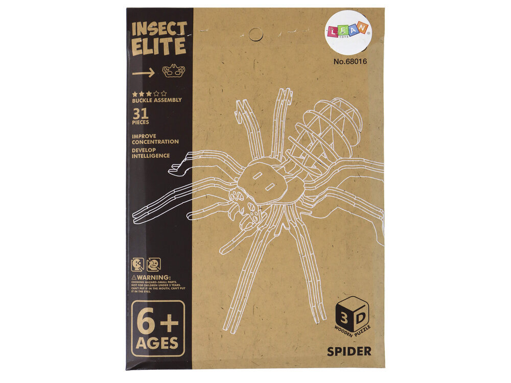 Puinen 3D-palapeli, Spider, 31 palaa hinta ja tiedot | Palapelit | hobbyhall.fi