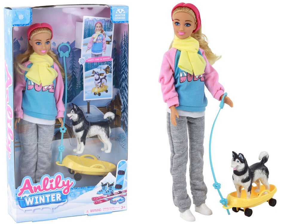 Anlily-nukke ja husky-koira hinta ja tiedot | Tyttöjen lelut | hobbyhall.fi