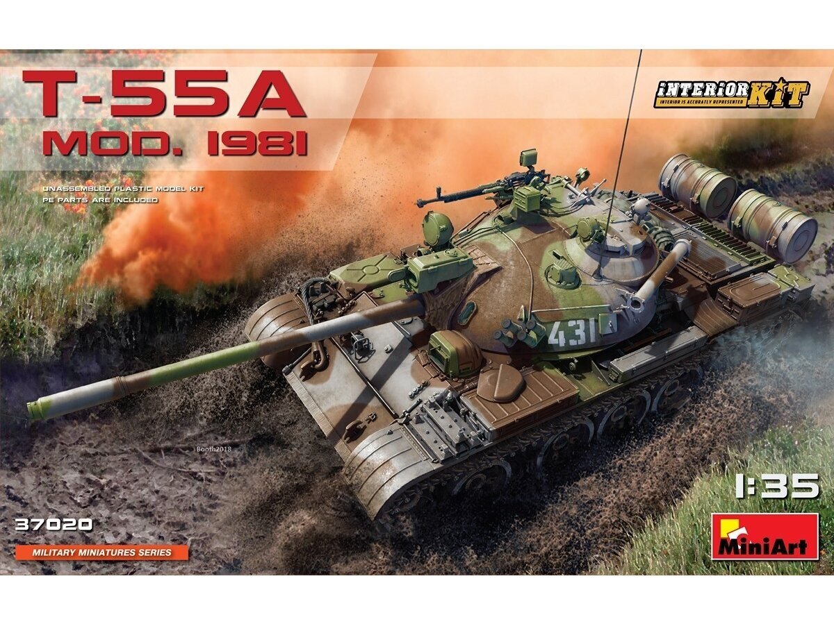 Liimattava malli MiniArt 37020 T-55A Mod.1981 Interior Kit 1/35 hinta ja tiedot | LEGOT ja rakennuslelut | hobbyhall.fi