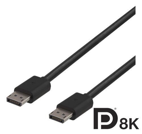 Deltaco DisplayPort 20-Pin Ha- Ha, 2 m hinta ja tiedot | Kaapelit ja adapterit | hobbyhall.fi