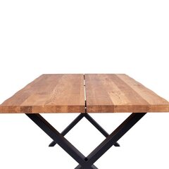 Ruokapöytä Toulon, 200x95 cm, ruskea/musta hinta ja tiedot | Ruokapöydät | hobbyhall.fi