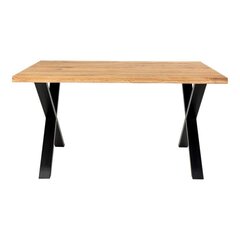 Ruokapöytä Toulon, 140x95 cm, ruskea/musta hinta ja tiedot | Ruokapöydät | hobbyhall.fi