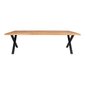 Ruokapöytä Toulon, 300x100x75 cm, ruskea/musta hinta ja tiedot | Ruokapöydät | hobbyhall.fi