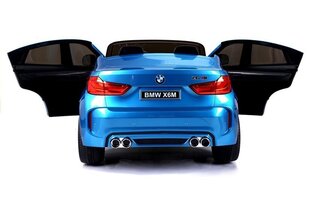 BMW X6M, yksipaikkainen sähköauto lapsille, lakattu sininen hinta ja tiedot | Lasten sähköautot | hobbyhall.fi