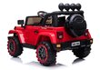 Lasten yksipaikkainen sähköauto Jeep 4x4, punainen hinta ja tiedot | Lasten sähköautot | hobbyhall.fi