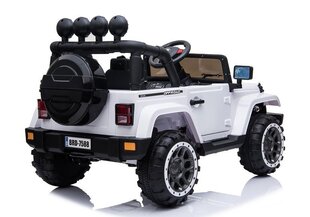 Lasten yksipaikkainen sähköauto Jeep 4x4, valkoinen hinta ja tiedot | Lasten sähköautot | hobbyhall.fi