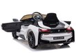 BMW I8, yksipaikkainen sähköauto lapsille, valkoinen hinta ja tiedot | Lasten sähköautot | hobbyhall.fi