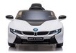 BMW I8, yksipaikkainen sähköauto lapsille, valkoinen hinta ja tiedot | Lasten sähköautot | hobbyhall.fi