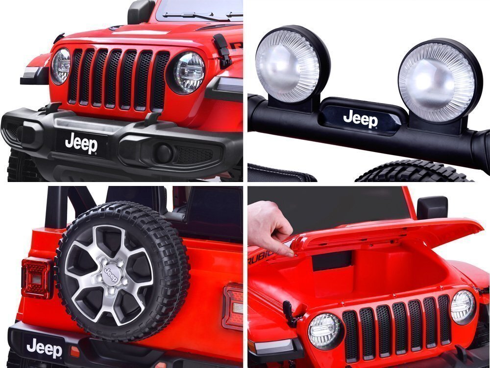 JEEP Wrangler Rubicon sähköauto lapsille, musta hinta ja tiedot | Lasten sähköautot | hobbyhall.fi