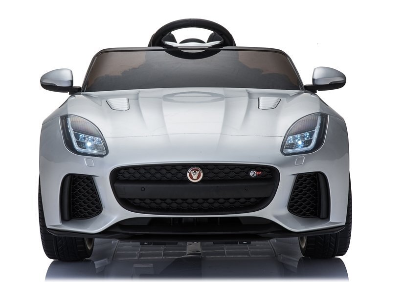 Jaguar F-Type sähkökäyttöinen yksipaikkainen, hopea hinta ja tiedot | Lasten sähköautot | hobbyhall.fi