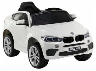 BMW X6, yksipaikkainen sähköauto lapsille, valkoinen hinta ja tiedot | Lasten sähköautot | hobbyhall.fi