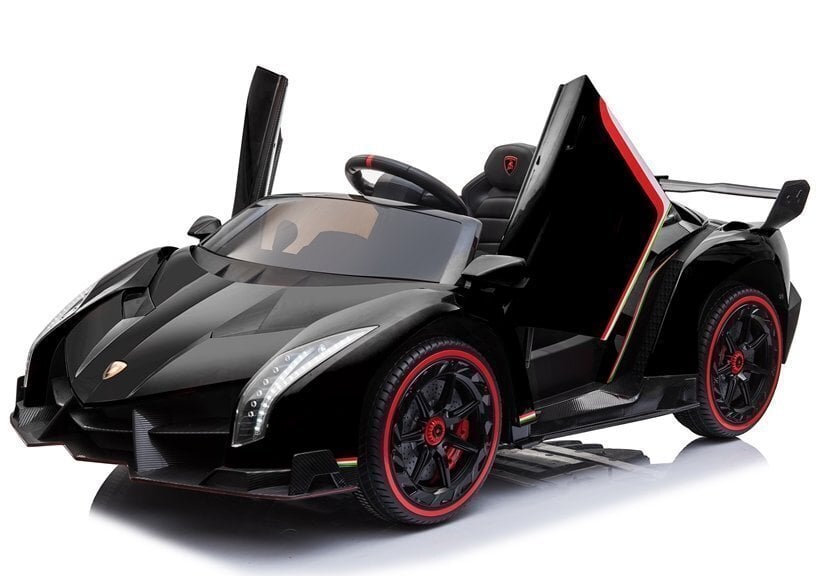 Lamborghini Veneno MP4 sähköauto lapsille, musta hinta ja tiedot | Lasten sähköautot | hobbyhall.fi