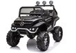 Mercedes Unimog S, yksipaikkainen sähköauto lapsille, musta lakattu hinta ja tiedot | Lasten sähköautot | hobbyhall.fi