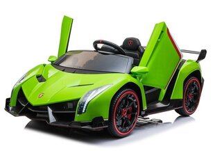 Lamborghini Veneno MP4 sähköauto lapsille, vihreä hinta ja tiedot | Lasten sähköautot | hobbyhall.fi