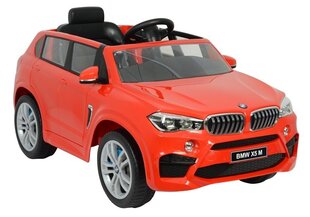 BMW X5M yksipaikkainen sähköauto, punainen hinta ja tiedot | Lasten sähköautot | hobbyhall.fi