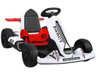 Lasten yksipaikkainen sähköinen go-kart - Fancy Speed 8, valkoinen hinta ja tiedot | Lasten sähköautot | hobbyhall.fi