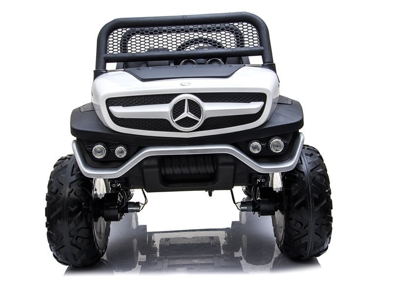 Lasten yksipaikkainen sähköauto Mercedes Unimog, valkoinen hinta ja tiedot | Lasten sähköautot | hobbyhall.fi