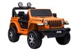 Jeep Wrangler Rubicon, yksipaikkainen sähköauto lapsille, oranssi hinta ja tiedot | Lasten sähköautot | hobbyhall.fi