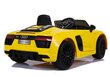Audi R8 Spyder yksipaikkainen sähköauto lapsille, keltainen hinta ja tiedot | Lasten sähköautot | hobbyhall.fi