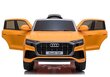 Audi Q8 yksipaikkainen sähköauto lapsille, oranssi hinta ja tiedot | Lasten sähköautot | hobbyhall.fi