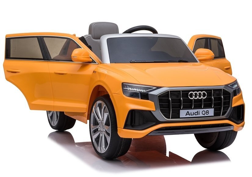 Audi Q8 yksipaikkainen sähköauto lapsille, oranssi hinta ja tiedot | Lasten sähköautot | hobbyhall.fi