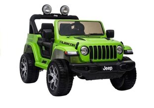Jeep Wrangler Rubicon, yksipaikkainen sähköauto lapsille, vihreä hinta ja tiedot | Jeep Lapset | hobbyhall.fi