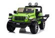 Jeep Wrangler Rubicon, yksipaikkainen sähköauto lapsille, vihreä hinta ja tiedot | Lasten sähköautot | hobbyhall.fi