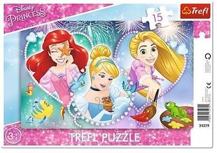 TREFL DISNEY PRINCESSES Palapeli 15 Prinsessat, 15 palaa hinta ja tiedot | Palapelit | hobbyhall.fi