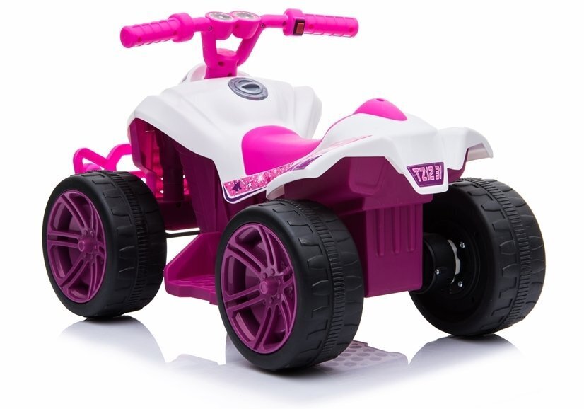 Quad TR1805 Lasten mönkijä, vaaleanpunainen ja valkoinen hinta ja tiedot | Lasten sähköautot | hobbyhall.fi