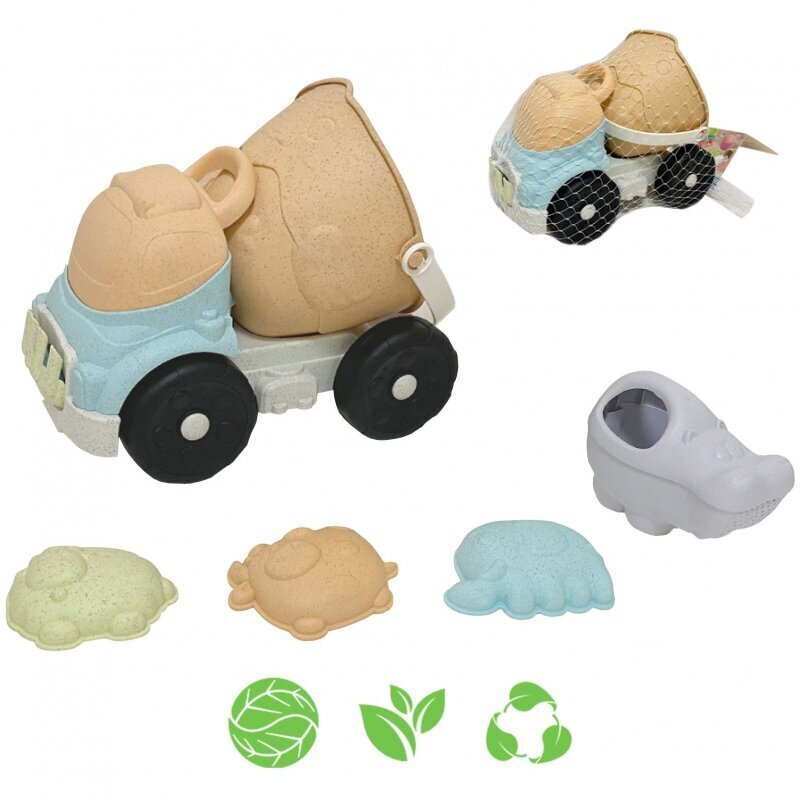 Hiekka-autosetti Woopie Green, 7 kpl. hinta ja tiedot | Hiekkalaatikot | hobbyhall.fi