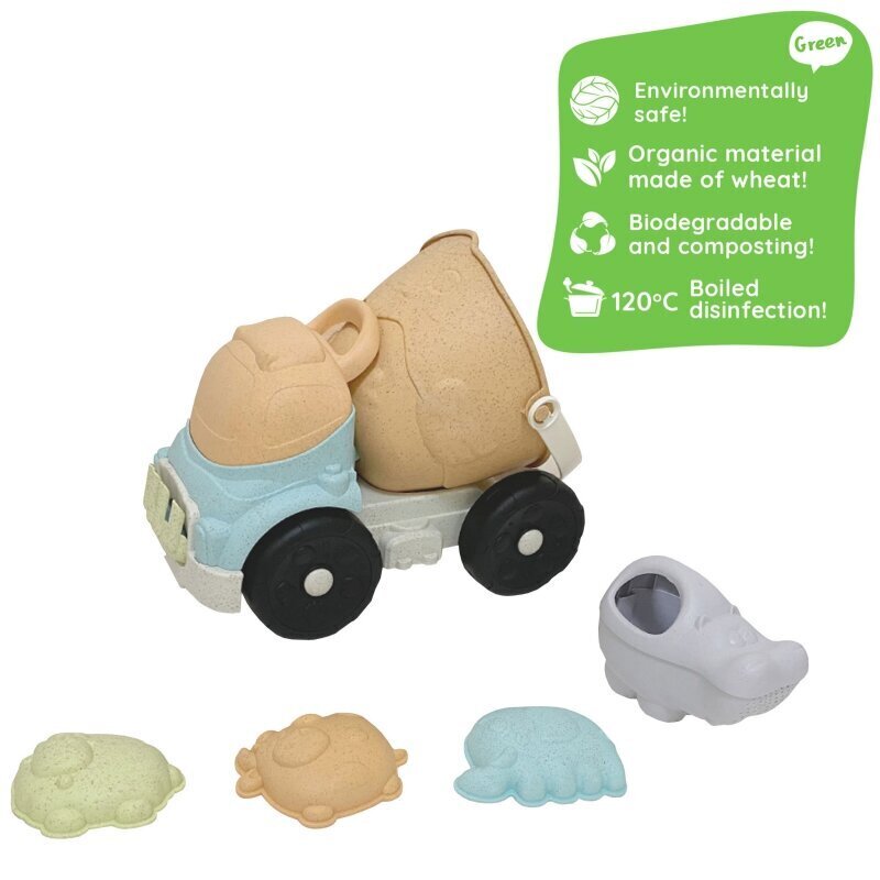 Hiekka-autosetti Woopie Green, 7 kpl. hinta ja tiedot | Hiekkalaatikot | hobbyhall.fi