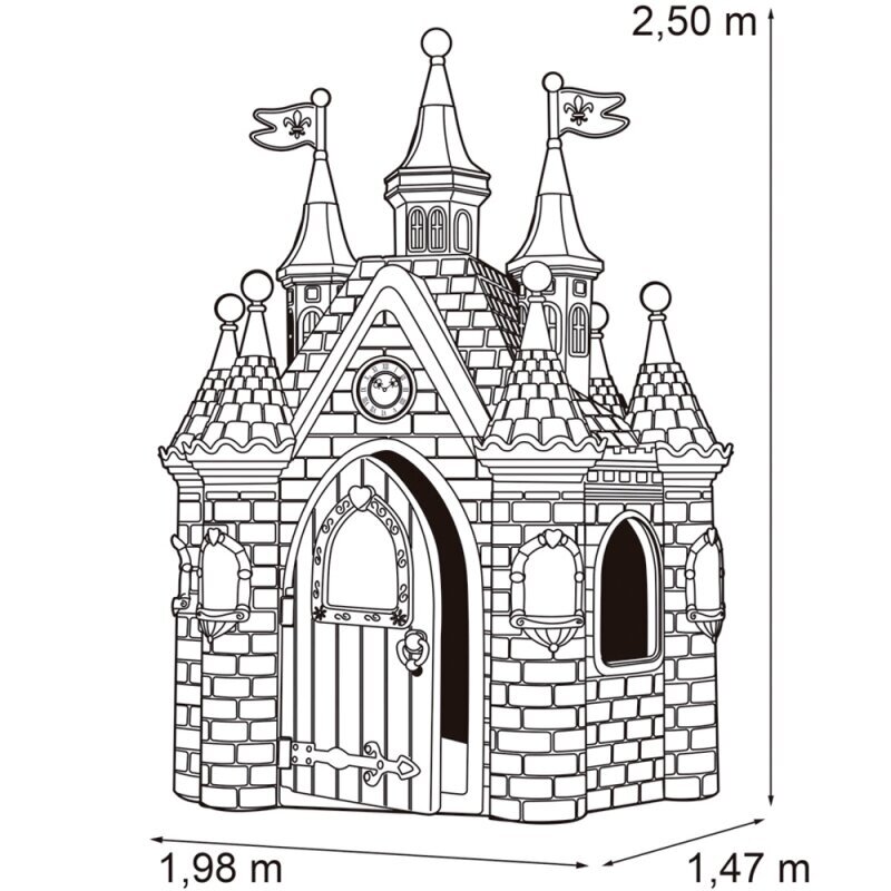 Suuri leikkimökki - Princess Palace hinta ja tiedot | Lasten leikkimökit ja -teltat | hobbyhall.fi