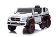 Lasten yksipaikkainen sähköauto Mercedes G63 6x6 6x6, valkoinen. hinta ja tiedot | Lasten sähköautot | hobbyhall.fi